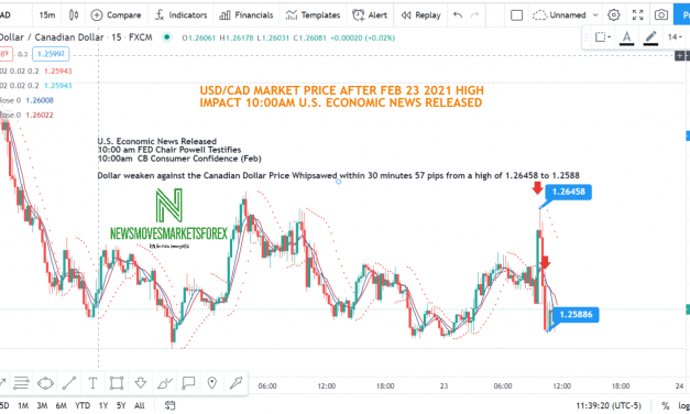 USD/CAD WHIP SAWS PRICE ACTION 57 Pips to the Downside