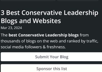 FeedSpot Ranking 3 Best Conservative Leadership Blogs and Websites 3rd Place ranking - NEWSMOVESMARKETSFOREX